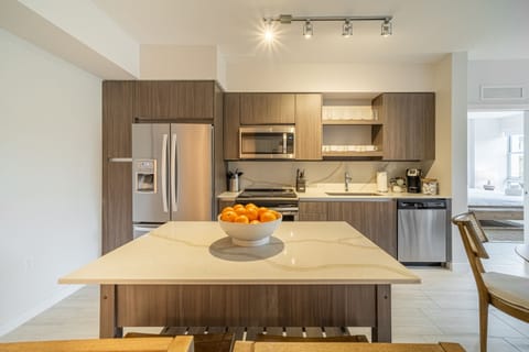 Standard Apartment, 2 Bedrooms (Self Check-in with Virtual Front Desk) | Private kitchen | Full-size fridge, microwave, oven, stovetop