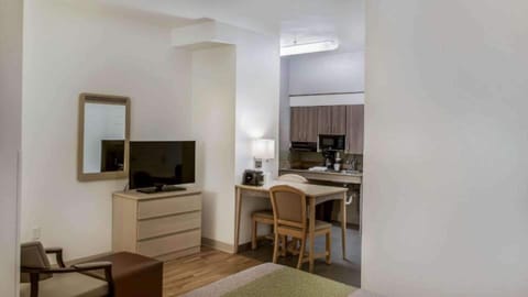 Individually decorated, individually furnished, desk, laptop workspace