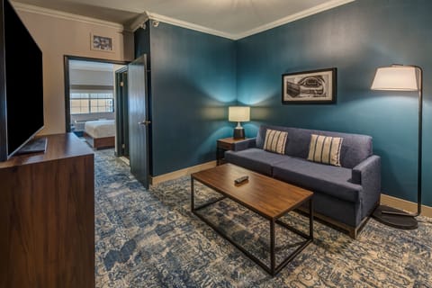 Suite, 1 Bedroom | Living room | 55-inch LED TV with cable channels, TV