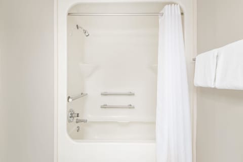 Room, Accessible, Non Smoking | Bathroom | Shower, free toiletries, hair dryer, towels