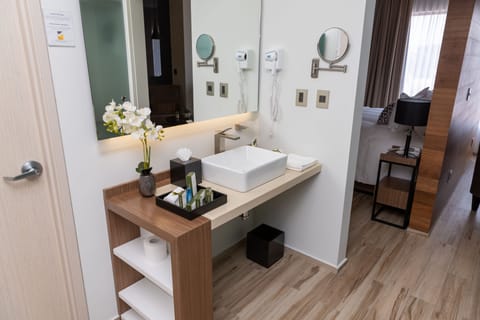 Luxury Room | Bathroom | Shower, rainfall showerhead, free toiletries, hair dryer