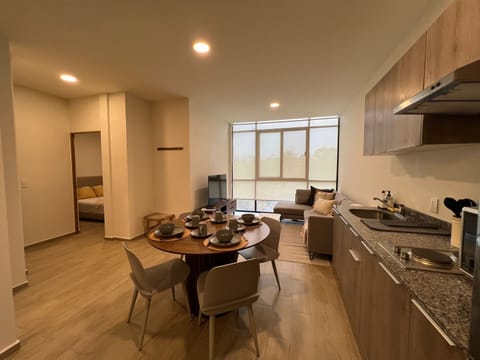 Design Apartment | Private kitchen | Fridge, microwave, coffee/tea maker, blender