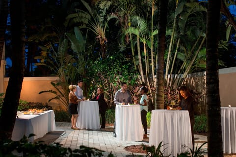 Outdoor banquet area