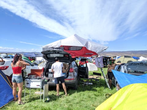 Happy campers at the Gorge music festival