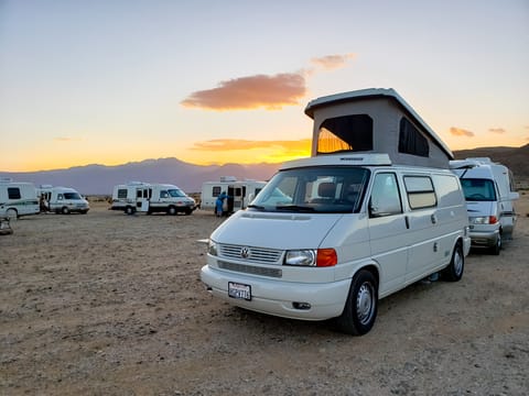 Camping with friends in Anza Borrego Desert State Park, just 2 hours south of Pop Top Heaven