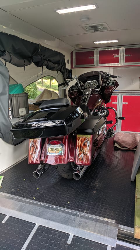 Transport your Harley and still have room to sleep in the MMC!