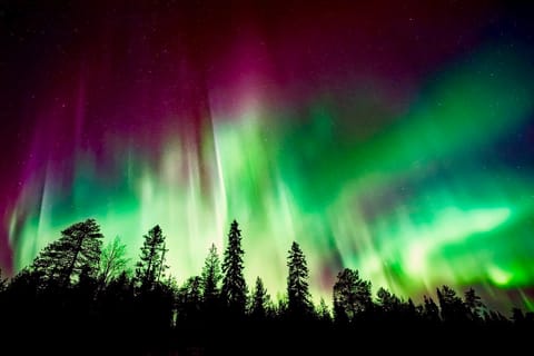 If your lucky enough to catch a light show of the Aurora Borealis, on a clear night shooting stars are almost guaranteed.