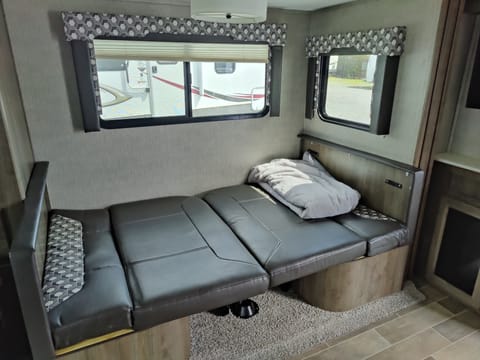 Dinette in sleeping configuration