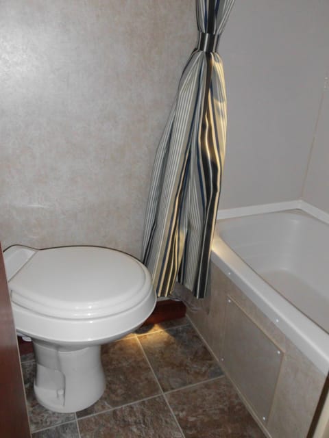 Toilet, tub and shower