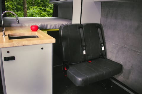 fold away 2 person seat with seat belts/ 
