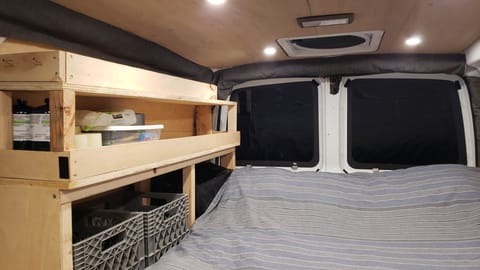 Pumba Van - Roof Deck, Sun Awning, Solar, Kitchen, and Full Bed Campervan in El Segundo