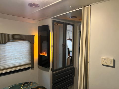 fireplace/heater in bedroom