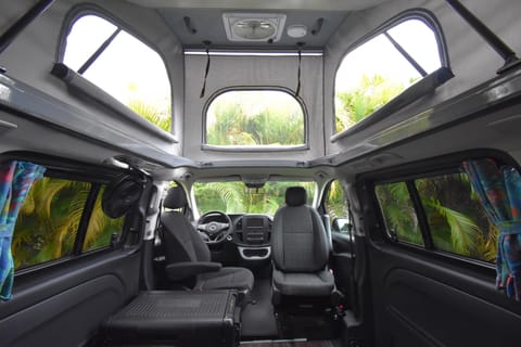 Back Seat View with Top and Bed Raised
