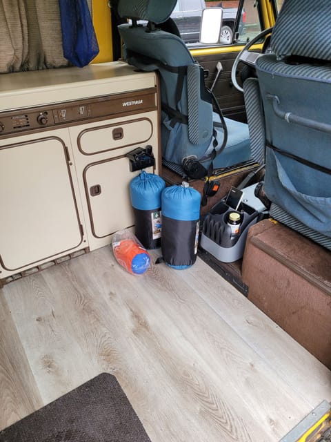 Upgraded laminate floor inside the living space 