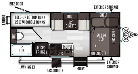 2021 Adventure Camper With Bunks - All Inclusive Towable trailer in La Crosse