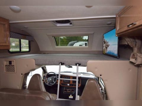 Overcab with TV and 2 windows