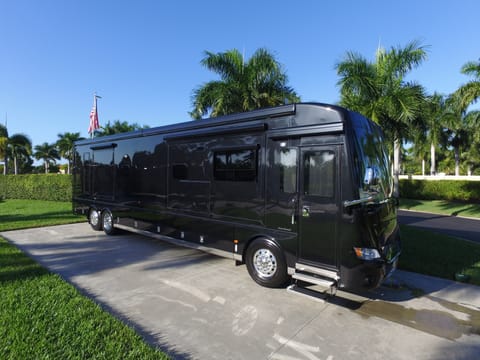 One of a kind custom all black coach = show stopper!