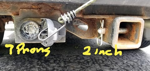 7 prong vehicle hookup, 2 inch receiver