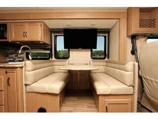 View of convertible dinette with 42" TV