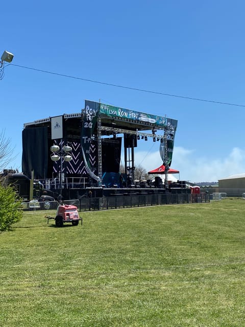 TPain stage being setup for concert