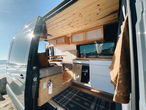 Enjoy panoramic views and lots of light in the main part of the cabin build. 