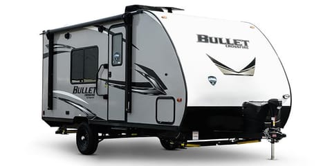This 21.4 ft unit has plenty of outside storage from one end to the other across the front and one rear storage space. It also has an outdoor shower. 