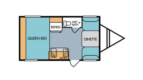 Don't forget the dinette folds down into a second bed!