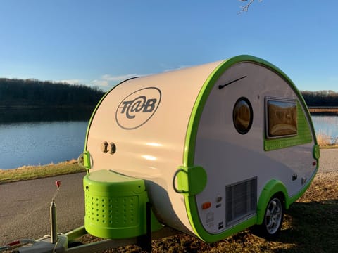 The Pea Pod teardrop camper is a head turner and a great place to lay your head on your adventures