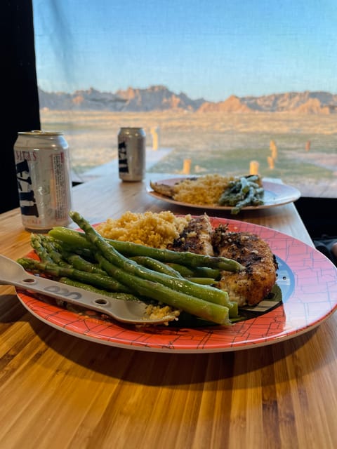 We love eating dinner and relaxing in our new dining area in the "garage" of the Revel.