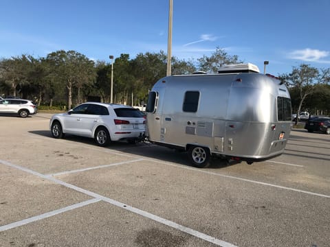 Even an Audi Q5 can easily tow our Airstream no problem