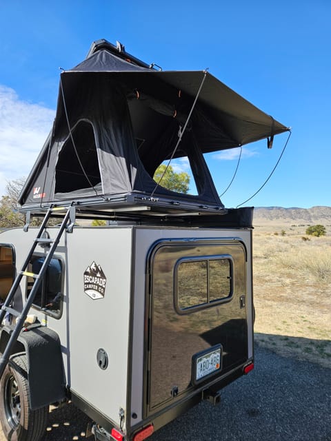 Off-Grid Camping in Teardrop Trailer With Child Bunk and Rooftop Tent Towable trailer in Littleton