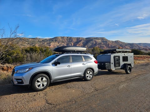 Off-Grid Camping in Teardrop Trailer With Child Bunk and Rooftop Tent Towable trailer in Littleton
