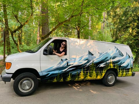 Mountain Van w/ Large Bed Camper in Milwaukie