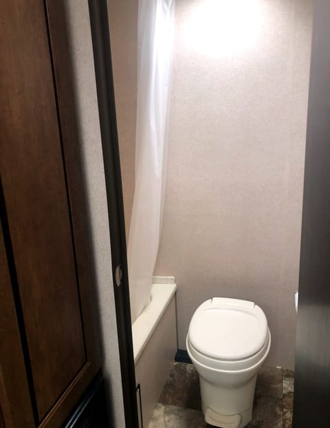 Separate toilet and shower