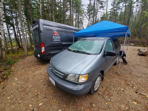 We went to Revelstoke on our first trip with the newly converted camper.