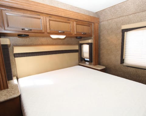 COVID clean RV. Oversize window from the master bed room