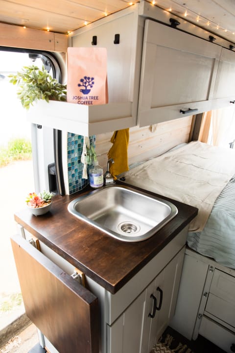 Easy to drive and Fuel Efficient Cozy Glamping  Ford Transit Camper Van Camper in Carlsbad