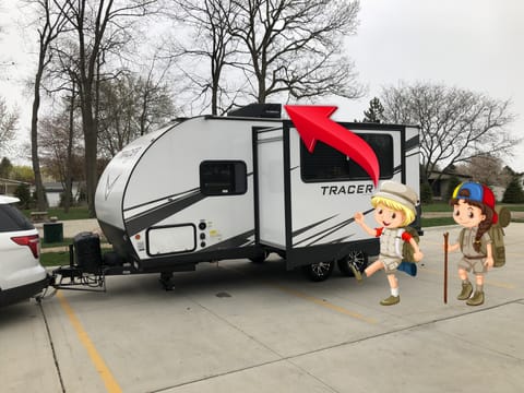 Total Height of the trailer is 11 feet 6 inches. 11' 6" Please Always Check Surroundings; Also Check to see if Anything is in the way of the Slider.