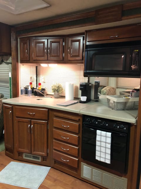 Plenty of Kitchen Counter Space; Dual Sink, Stove, Oven & Microwave