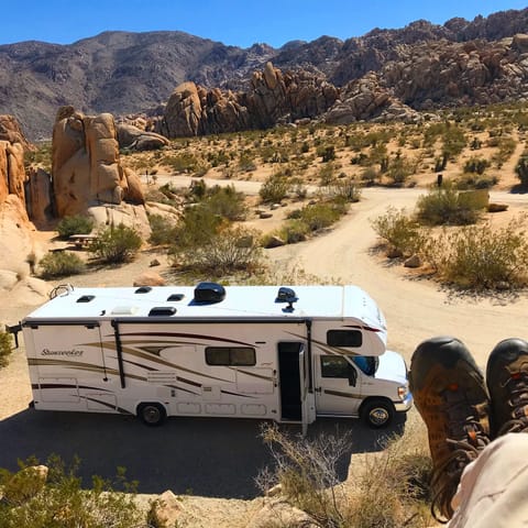 Our beautiful RV in Joshua Tree