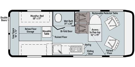 Roomy floorplan with extra rear storage