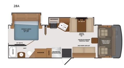 Floorplan allows for multiple people to stay in unit very comfortably.