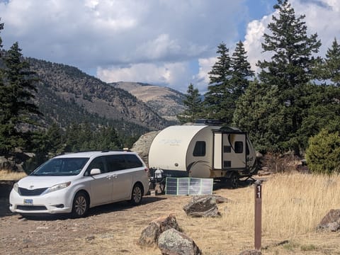 Solar panel options, solar generator options, this little guy is supper easy to pull into the most remote and scenic locations.  Email for more information