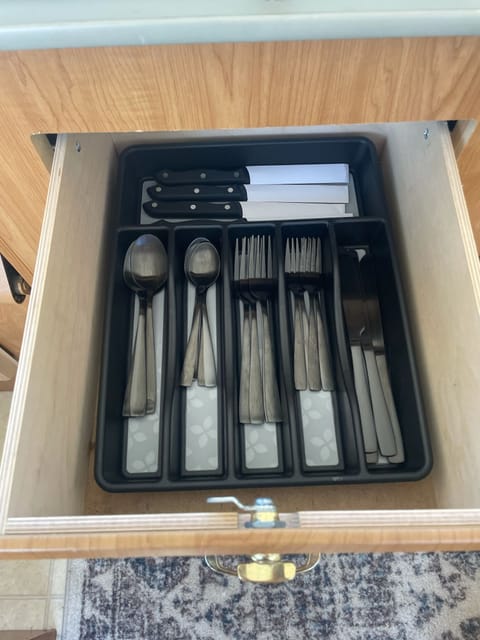 Nice set of Silverware and great Steak Knives!