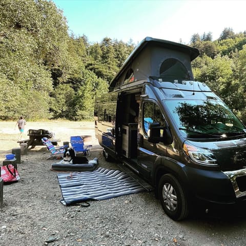 My pup Finn and I enjoying our weekend trip!