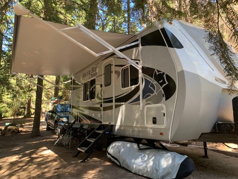 Camped at Fish Lake, Oregon. 