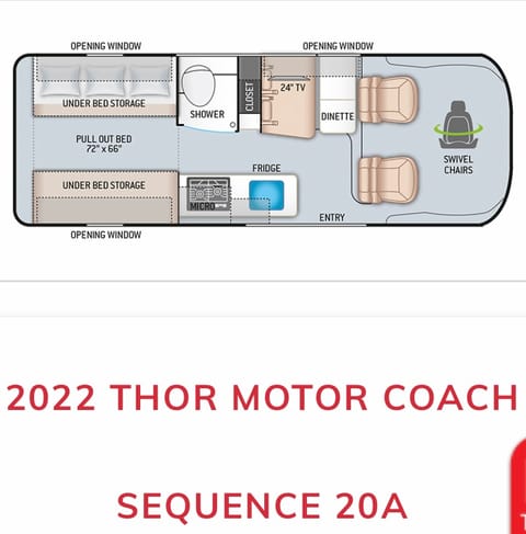 2022 Thor Sequence 20AT Drivable vehicle in Costa Mesa