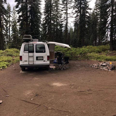 The Stealth Dream camping on Mt. Shasta! 