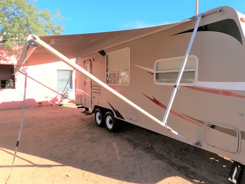 20 retractable awning for those sunny days.