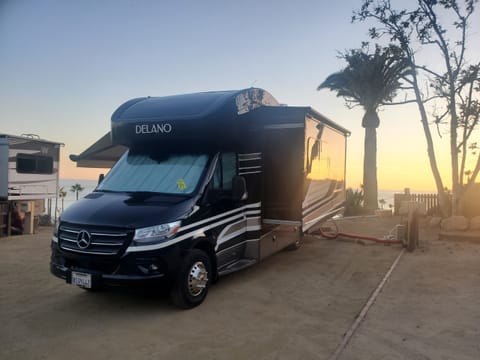 The rig loves level ground with full hookups . You will enter and exit feeling good about your choice to rent the Babs .